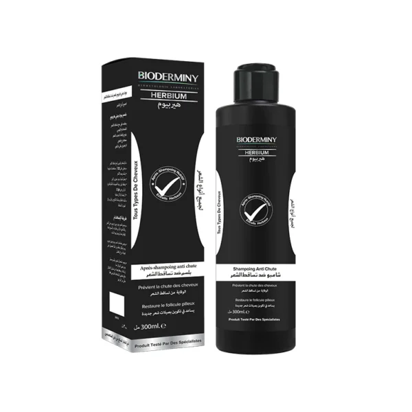 Bioderminy herbium après shampoing anti chute pour tous types de cheveux