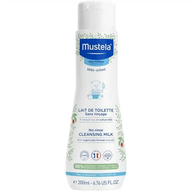 mustela_lait_de_toilette.webp Mustela lait de toilette sans rinçage 200 Ml – Image 1