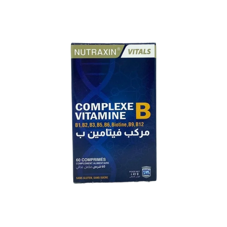 Nutraxin-Complexe-Vitamine-B-60-Comprimes.webp Nutraxin complexe B vitamine bt/60 – Image 1